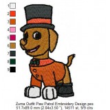 Zuma Outfit Paw Patrol Embroidery Design